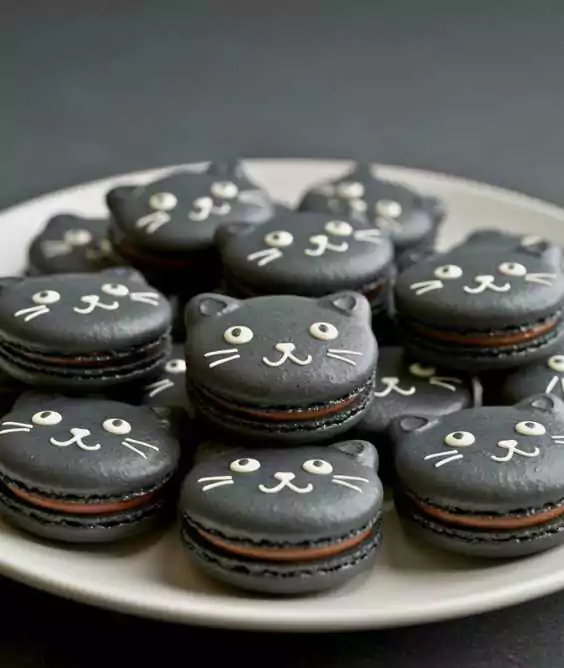 Black Cat Macarons