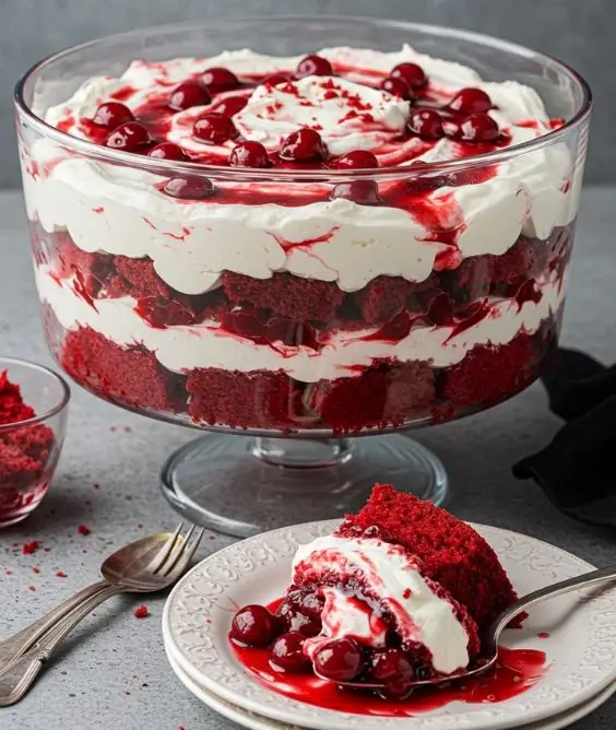 Bloody Red Velvet Trifle