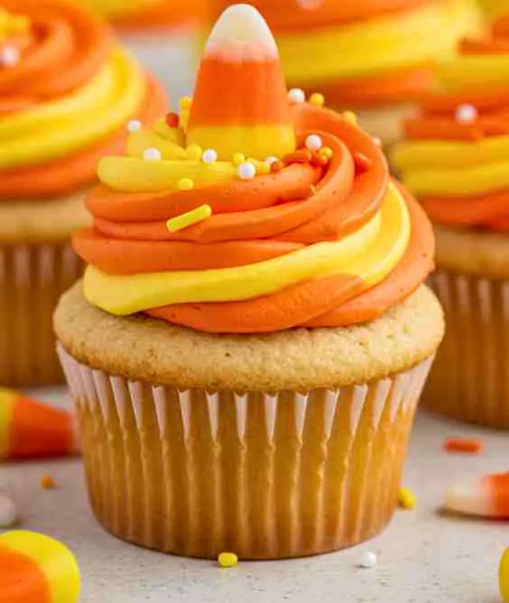 Candy Corn Cupcakes