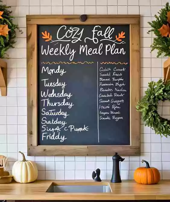 Chalkboard Weekly Menu