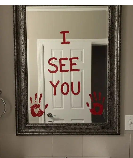 Creepy Mirror Message