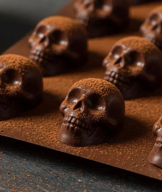 Dark Chocolate Truffle Skulls