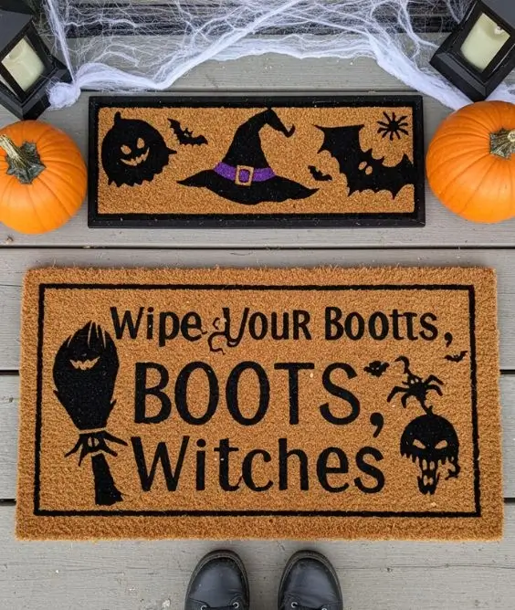 Doormat with Spooky Words 1