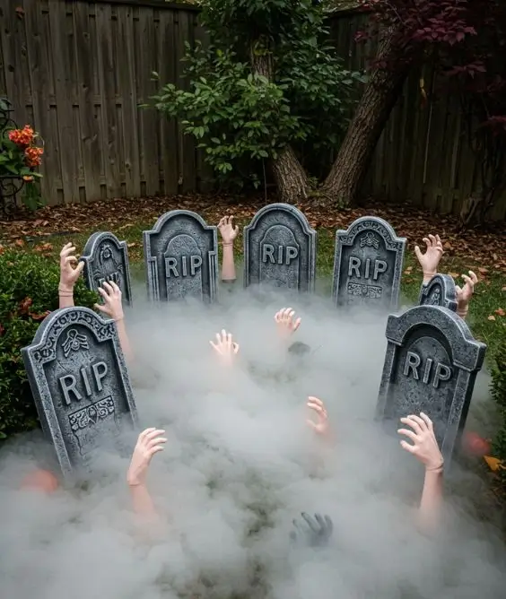 Foggy Graveyard Corner