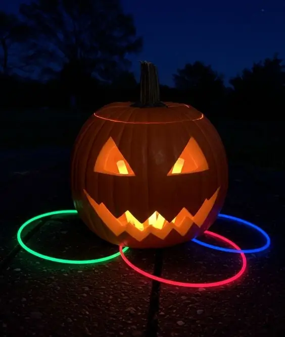 Glow Stick Pumpkins