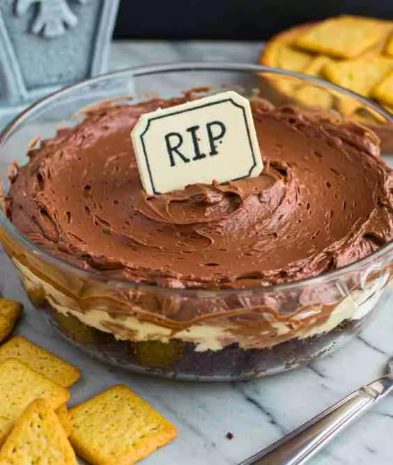 Graveyard Chocolate Cheesecake Dip