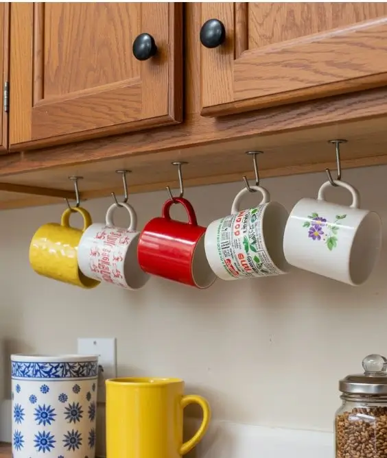 Hang Mugs Under Cabinets