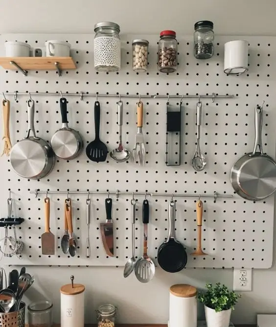 Hang Utensils on Pegboards