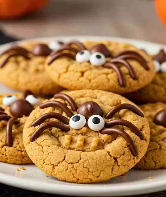 Peanut Butter Spider Cookies
