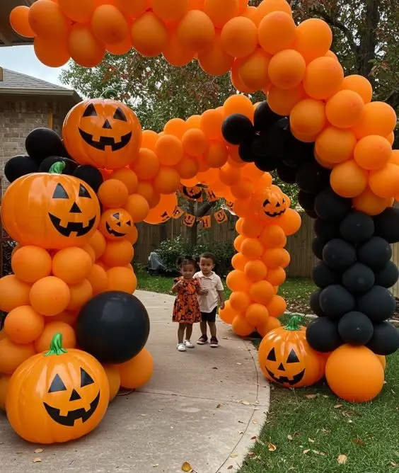Pumpkin Balloon Arch