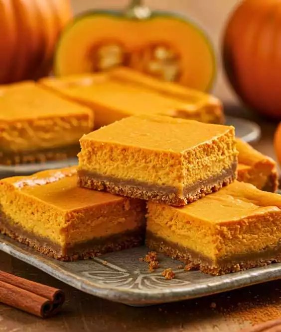 Pumpkin Cheesecake Bars