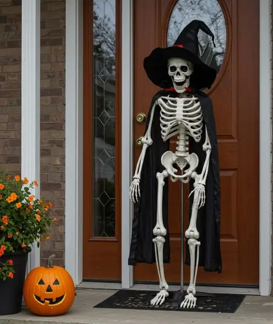Skeleton Greeter At Door