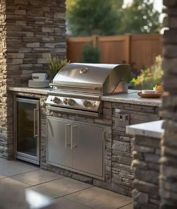 The Classic Built In BBQ Grill Setup