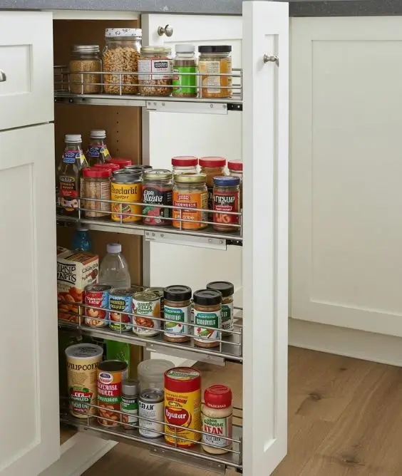 Use Pull Out Pantry Shelves