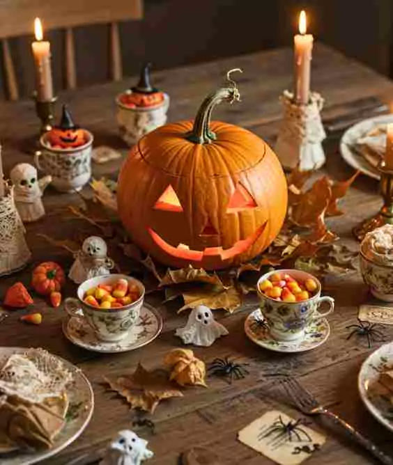 Vintage Halloween Table Centerpieces