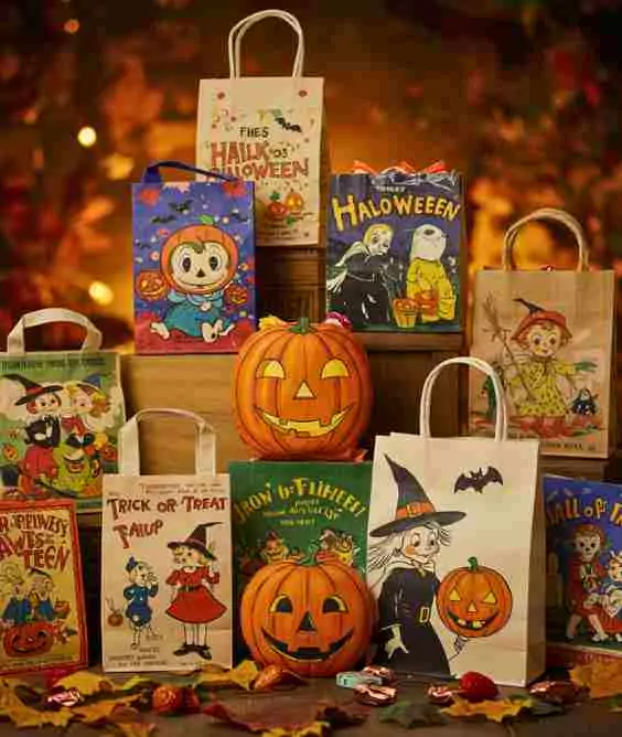 Vintage Trick or Treat Bags