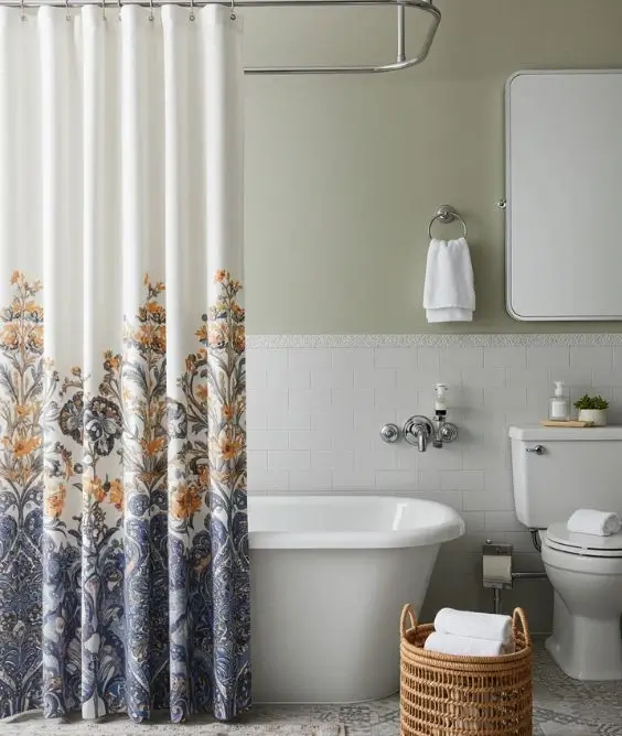 Add a Stylish Shower Curtain