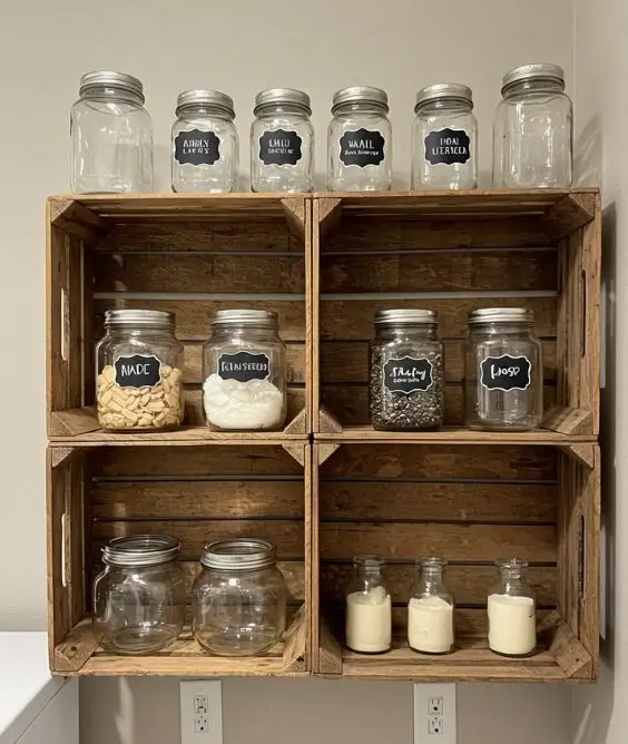 Add cheap DIY storage solutions