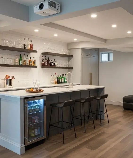Basement Bar Designs Modern Style