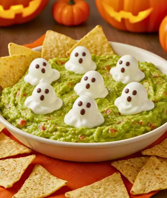 Ghostly Guacamole Dip