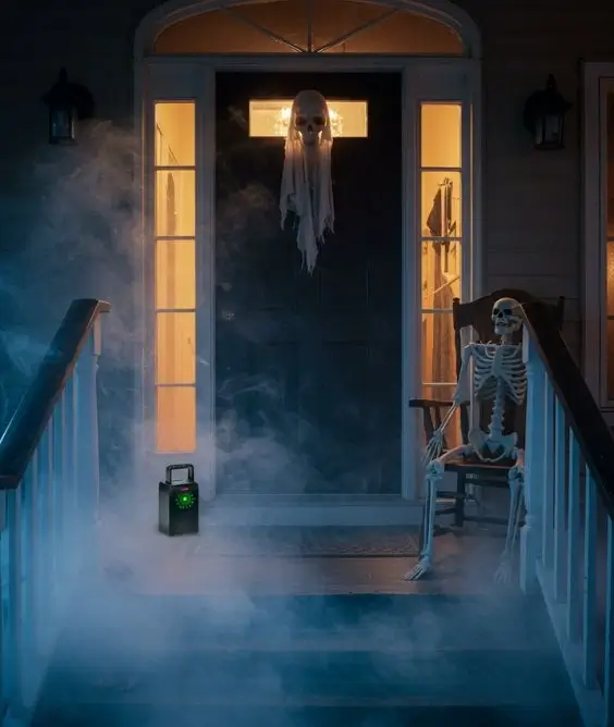 Haunted Entryway with Fog