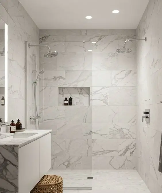 Marble Look Tiles for a Luxe Touch