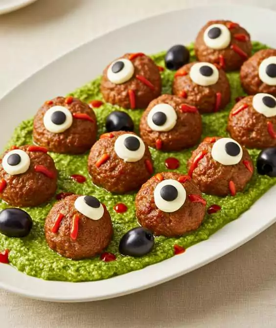 Monster Eyeball Meatballs