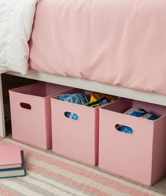 Pink Storage Bins That Keep Chaos Hidden