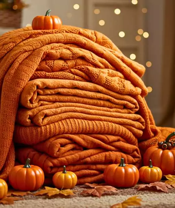 Pumpkin Blanket Pile