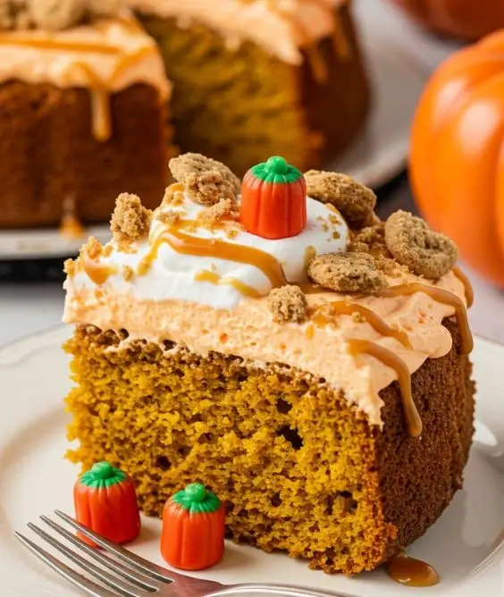 Pumpkin Poke Cake