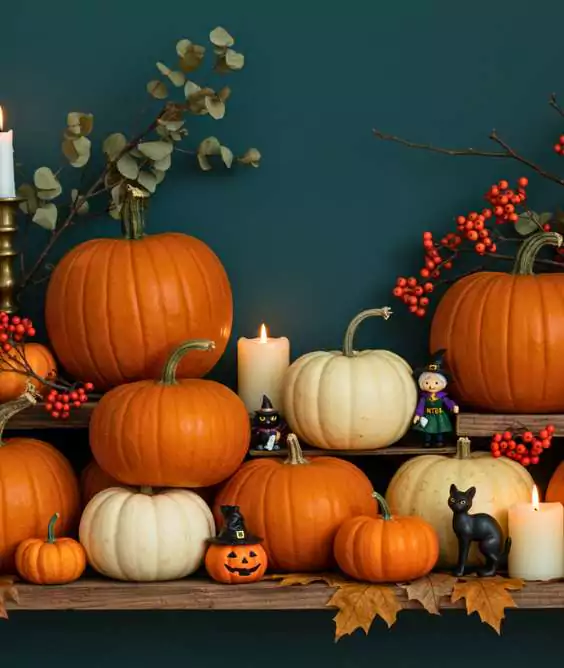 Pumpkin Shelf Styling