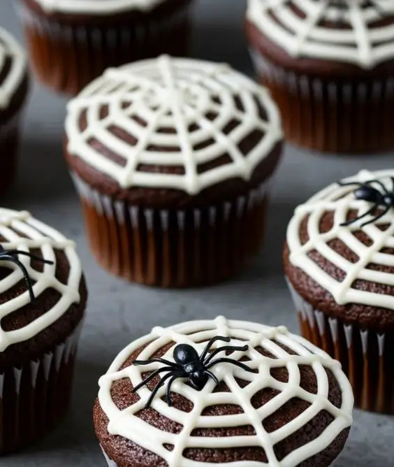 Spiderweb Cupcakes