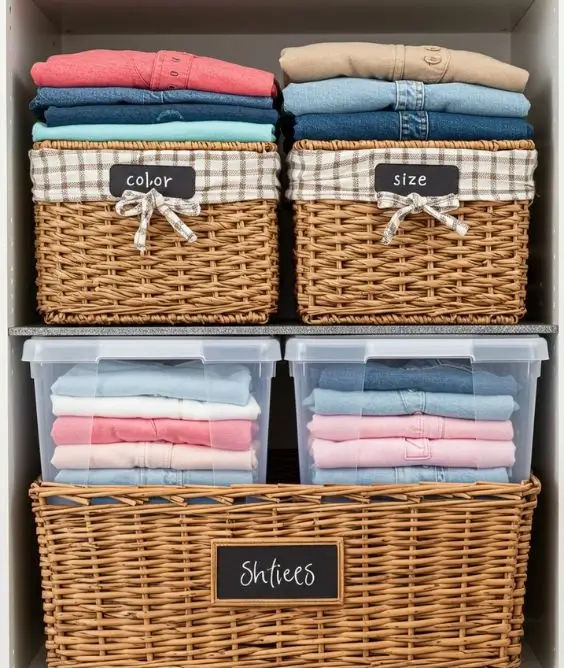 Use baskets for sorting