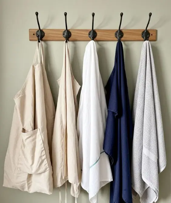 Use hooks for bags