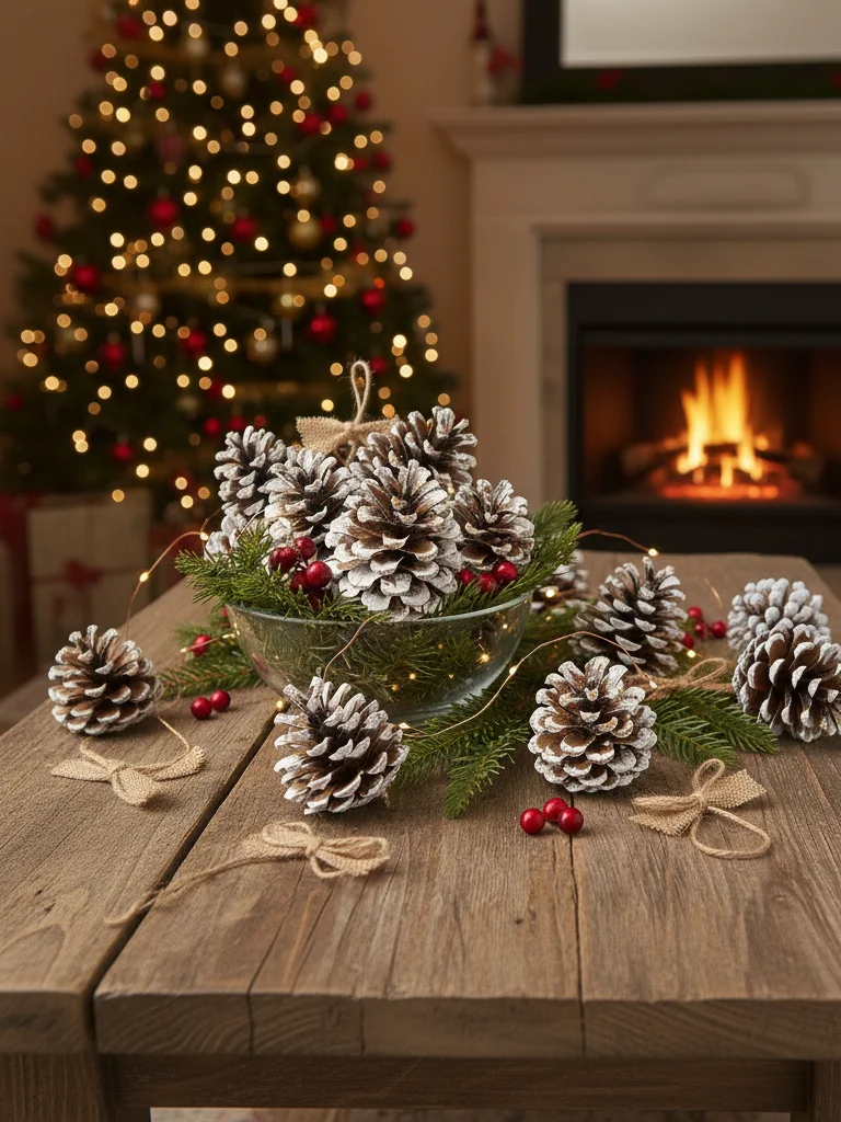 15. Painted Pinecone Holiday Decor