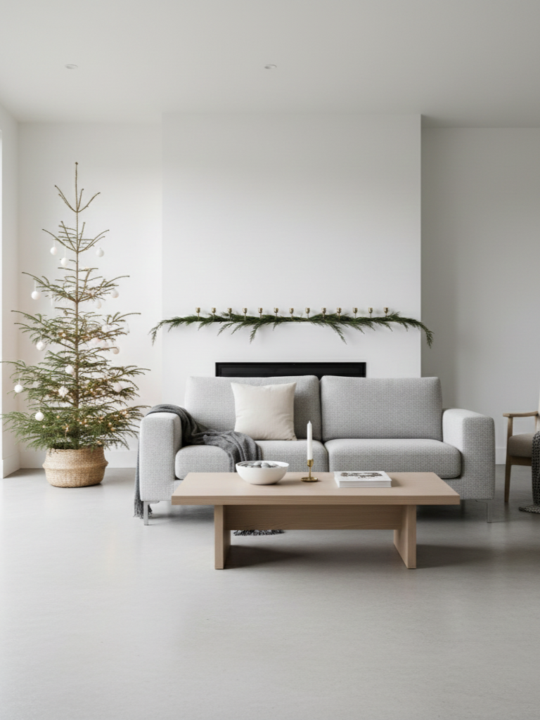 15.Minimalist Christmas Decor for Modern Homes