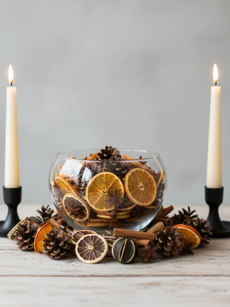 18. Eco Friendly Decor Ideas Dried Citrus Pinecones