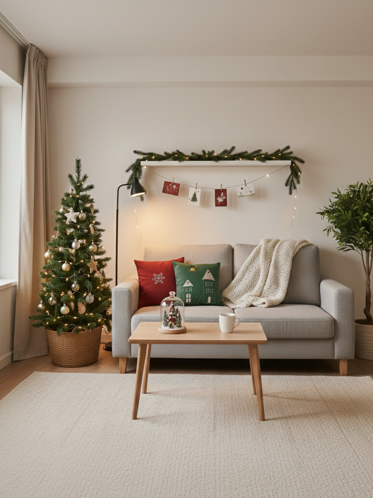 19.Apartment Friendly Christmas Decorating Ideas