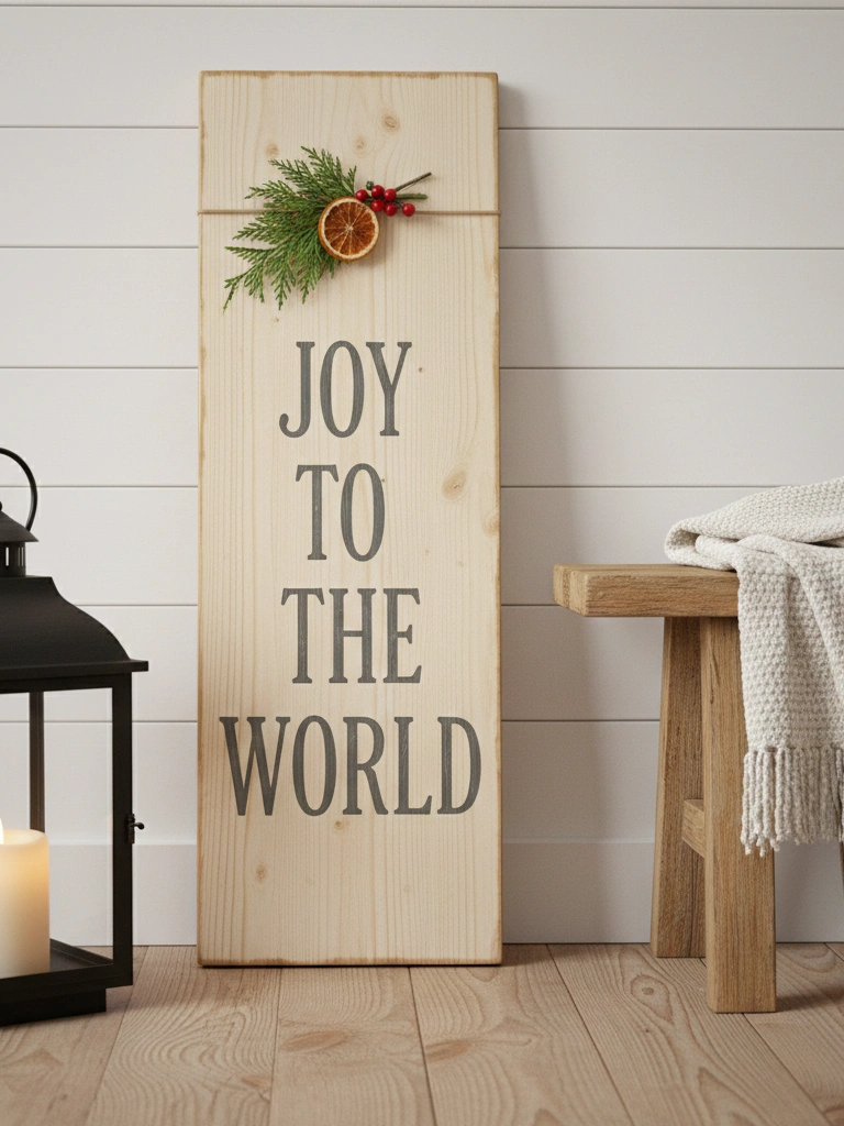 25 Farmhouse Christmas Decor Ideas for a Cozy Holiday Home 22 21. DIY Farmhouse Holiday Signs