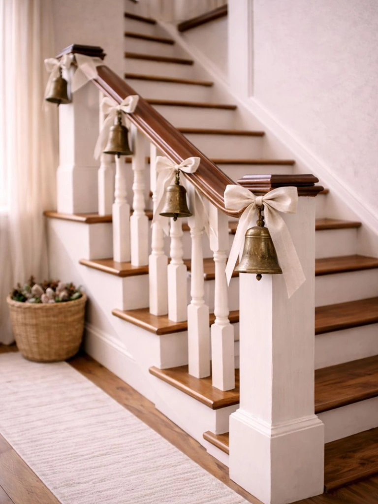 24. Bell Ornaments Tied to Posts 1