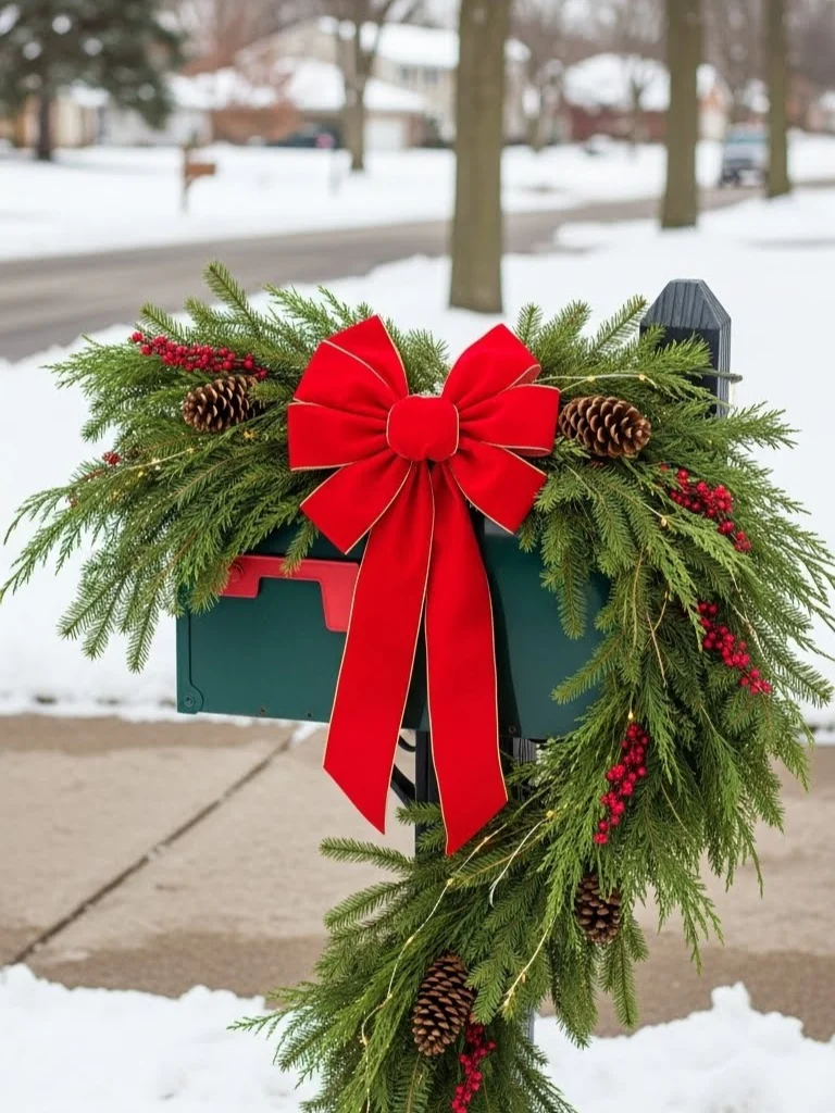 25 Outdoor Christmas Decorating Ideas for a Cozy Seasonal Look 25 24. Decorated Mailbox for Christmas