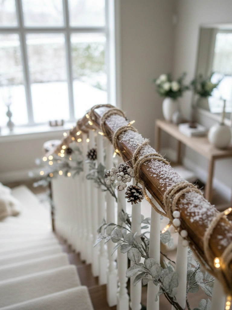 28. Budget Faux Snow Rail Twine