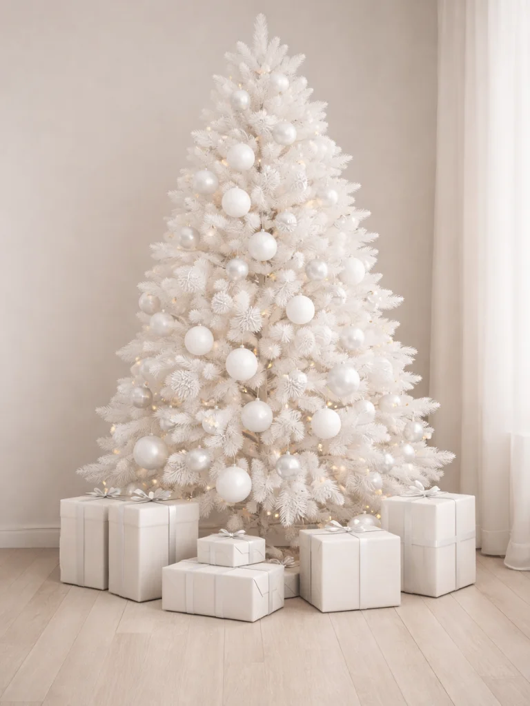3. Bare or White Christmas Tree Style