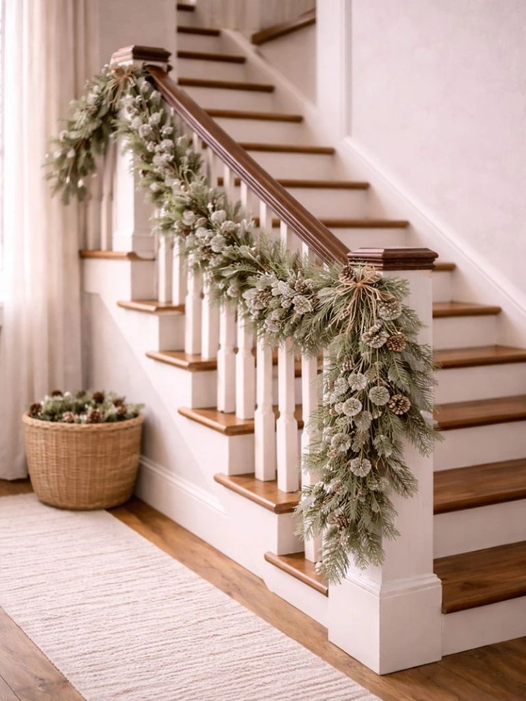 3. Eucalyptus and Berry Stair Garland