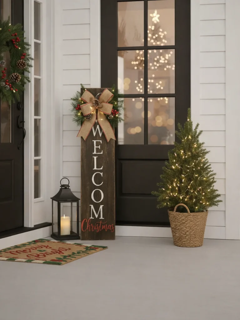 32. Handmade Welcome Sign for Christmas 1