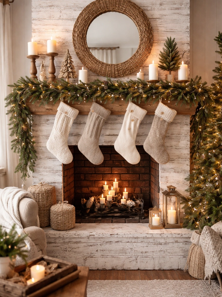 9. Farmhouse Style Fireplace Mantel