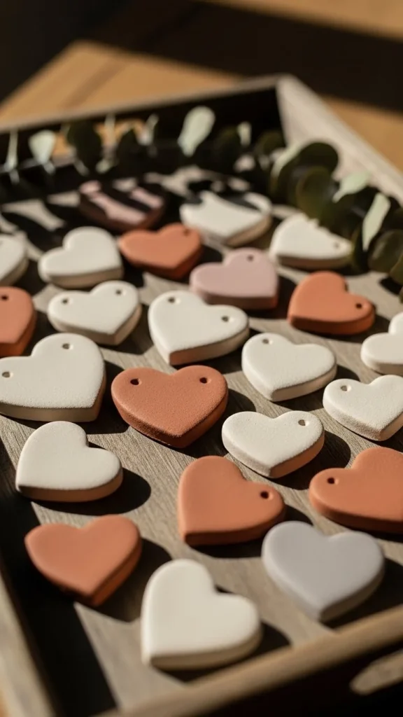 Handmade Clay Hearts