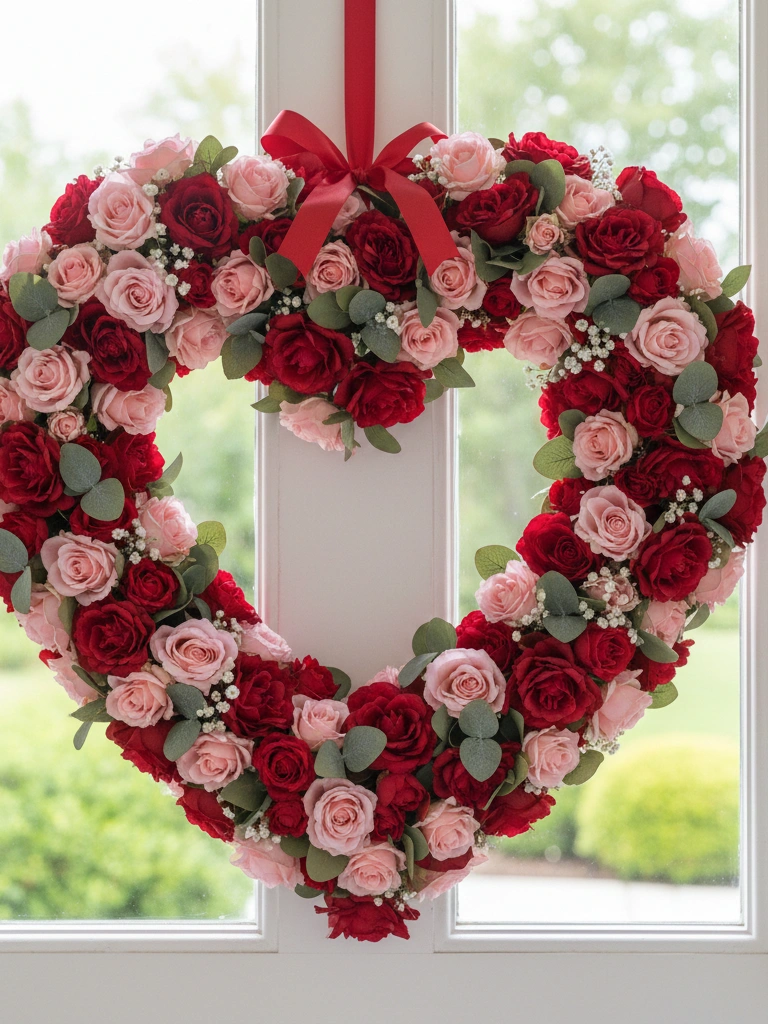 1. Heart Shaped Wreath for the Front Door
