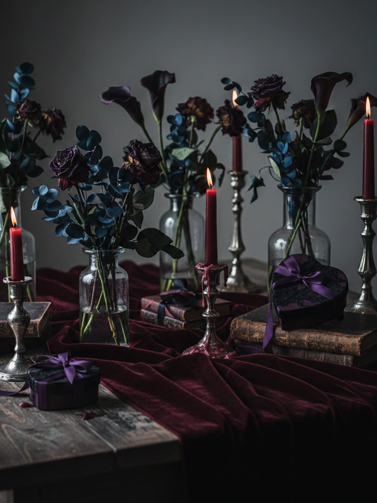 1. Moody Valentine palette guide burgundy oxblood plum and ink