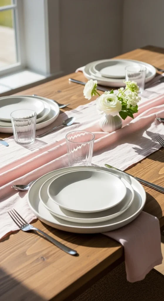 1. Soft Pastel Table Runners